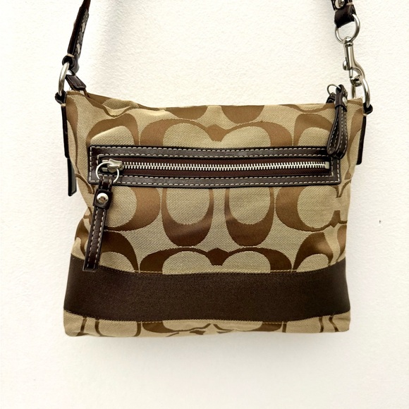 Coach Tan and Brown Crossbody Bag - Picture 6 of 8